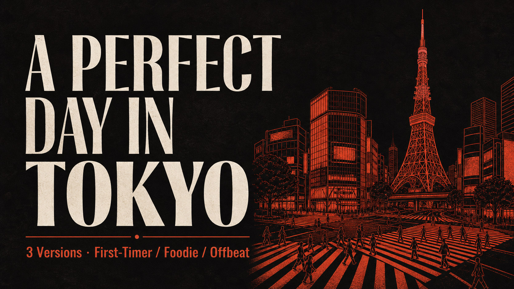 A perfect day in Tokyo — three versions for first-timers, foodies, and offbeat travelers